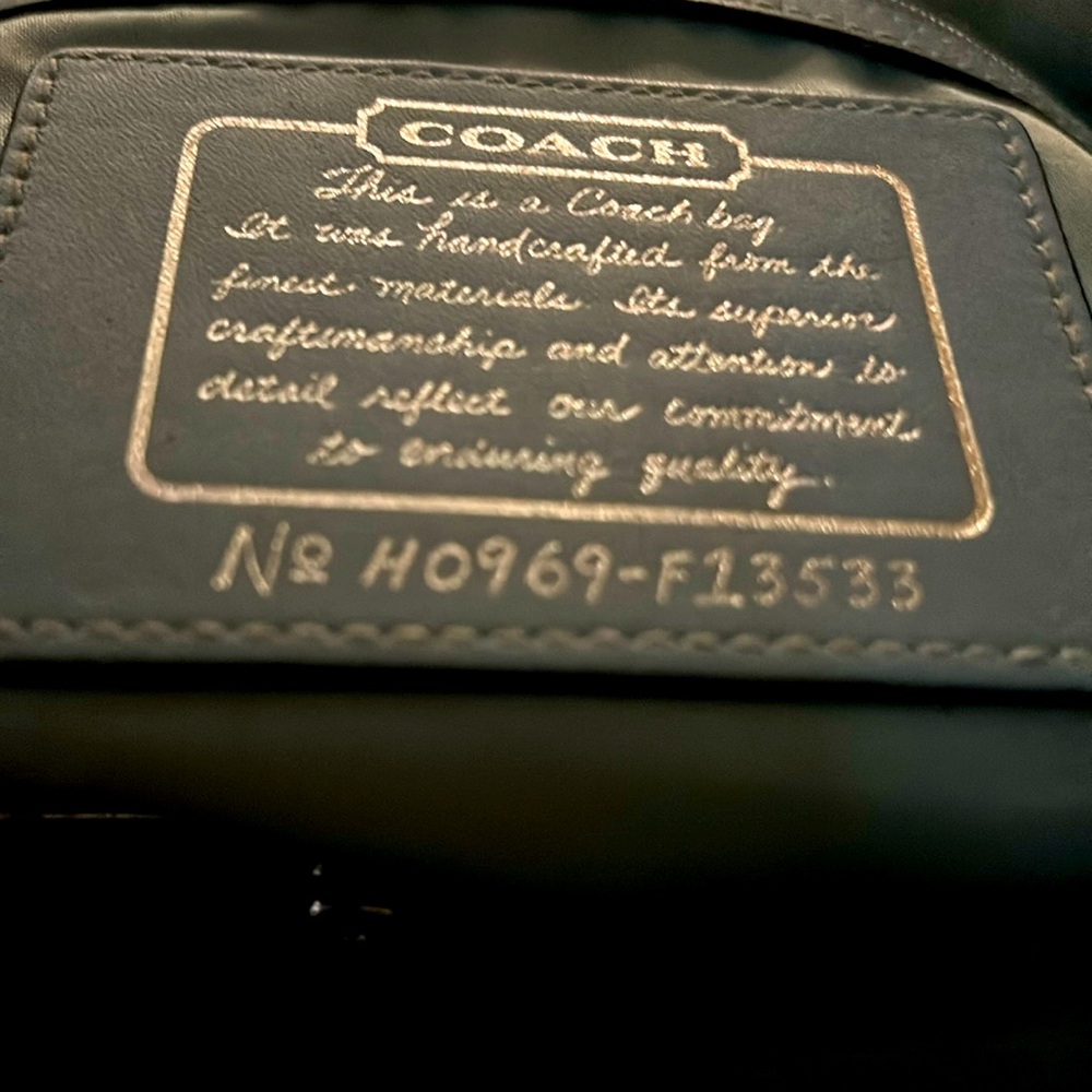 Coach signature bag in black and gray